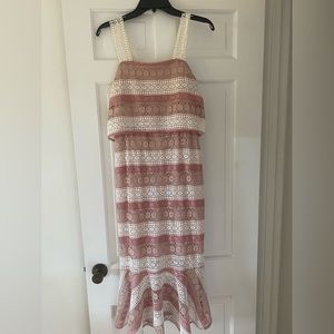 Shoshanna midi lace dress